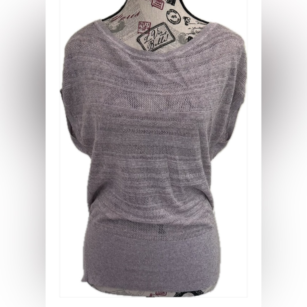 White House Black Market Lavender Knit Sweater